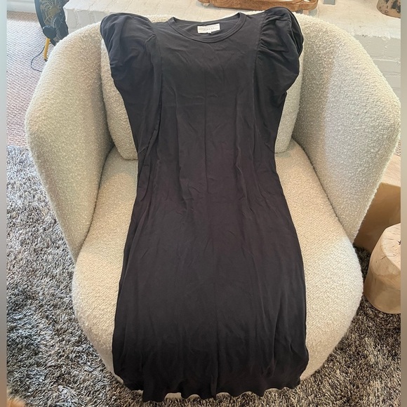 THE GREAT. Dresses & Skirts - The Great Puff Sleeve Midi Dress, Dark Grey - XS